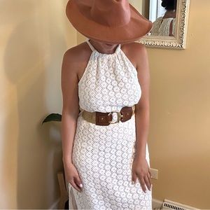 White Crochet Dress